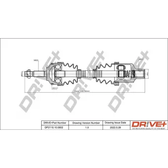 Arbre de transmission Dr!ve+ DP2110.10.0802