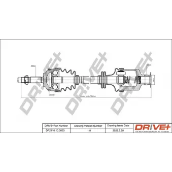 Arbre de transmission Dr!ve+ DP2110.10.0803