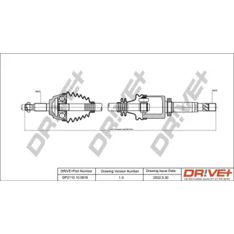 Arbre de transmission Dr!ve+ DP2110.10.0816