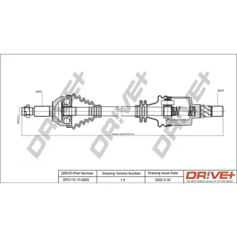 Arbre de transmission Dr!ve+ DP2110.10.0820