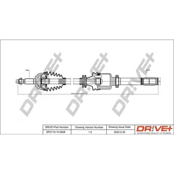 Arbre de transmission Dr!ve+ DP2110.10.0826