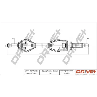 Arbre de transmission Dr!ve+ DP2110.10.0827