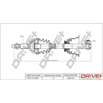 Arbre de transmission Dr!ve+ DP2110.10.0831