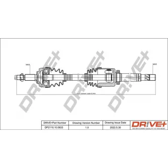 Arbre de transmission Dr!ve+ DP2110.10.0833