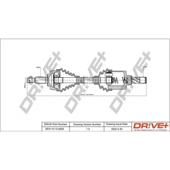 Arbre de transmission Dr!ve+ DP2110.10.0835