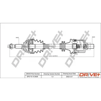 Arbre de transmission Dr!ve+ DP2110.10.0839