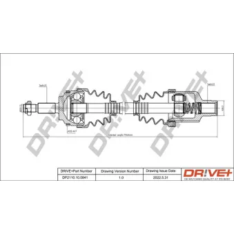 Arbre de transmission Dr!ve+ DP2110.10.0841