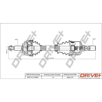 Arbre de transmission Dr!ve+ DP2110.10.0843