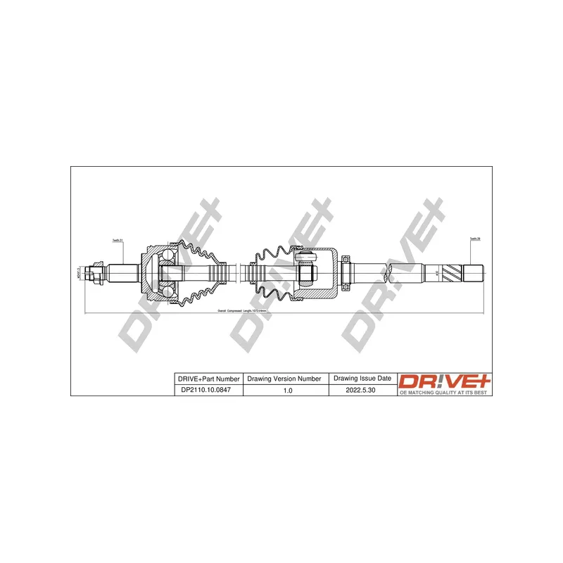 Arbre de transmission Dr!ve+ DP2110.10.0847