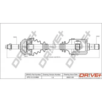 Arbre de transmission Dr!ve+ DP2110.10.0860