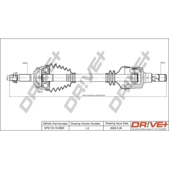 Arbre de transmission Dr!ve+ DP2110.10.0863