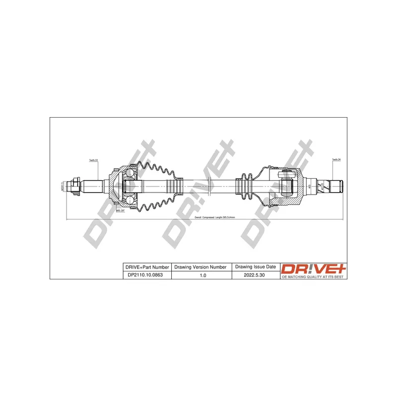 Arbre de transmission Dr!ve+ DP2110.10.0863