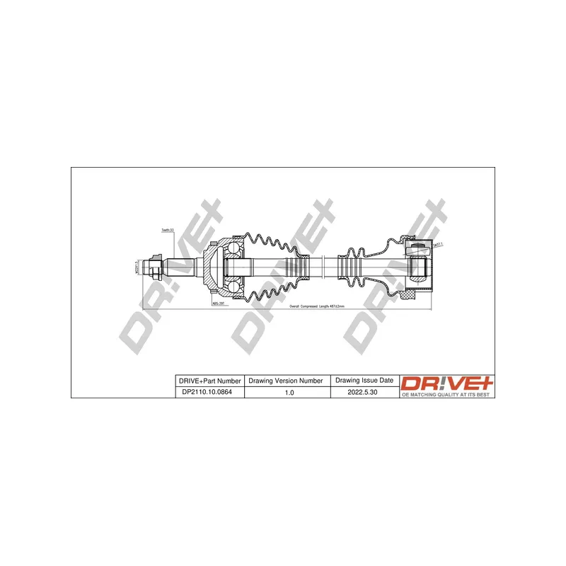 Arbre de transmission Dr!ve+ DP2110.10.0864