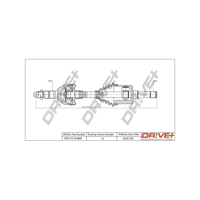 Arbre de transmission Dr!ve+ DP2110.10.0865