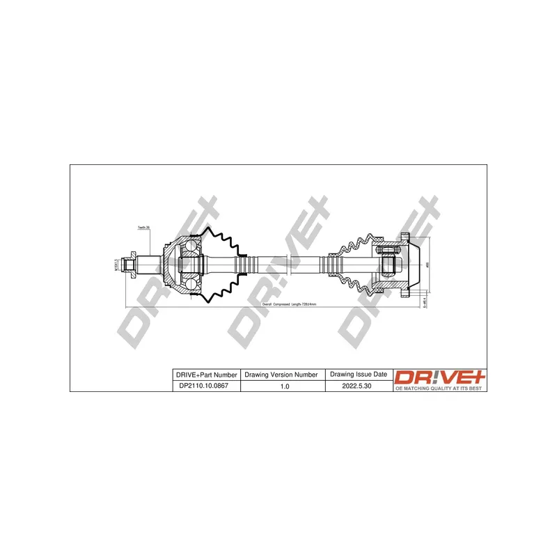 Arbre de transmission Dr!ve+ DP2110.10.0867