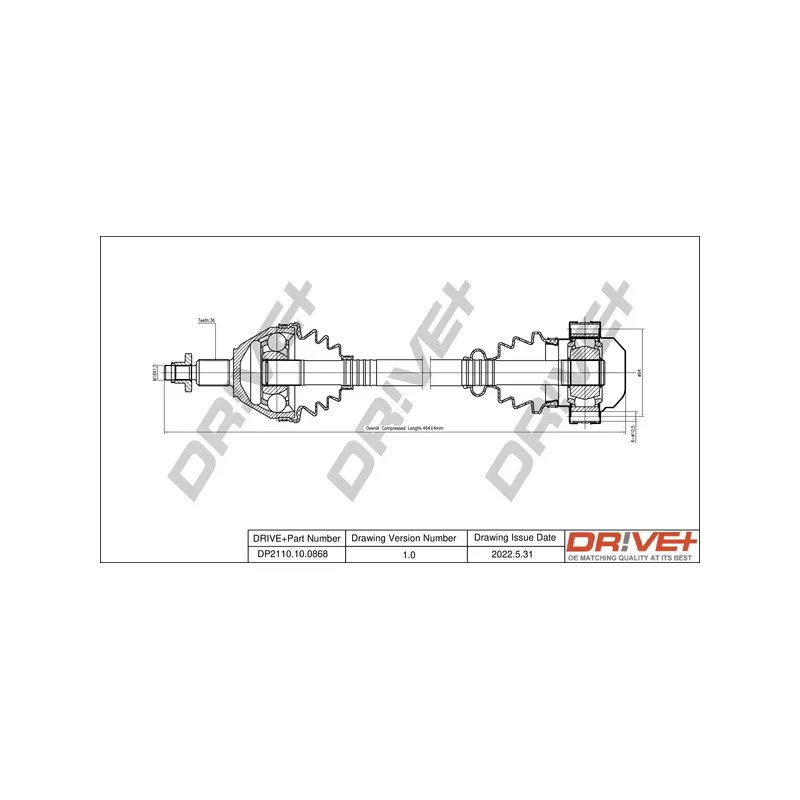 Arbre de transmission Dr!ve+ DP2110.10.0868