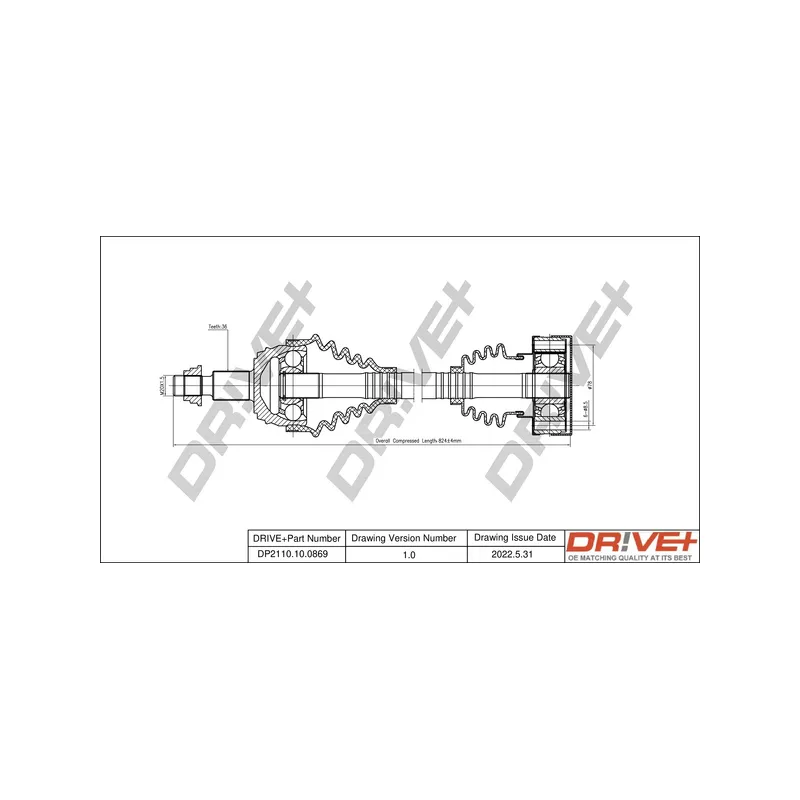 Arbre de transmission Dr!ve+ DP2110.10.0869