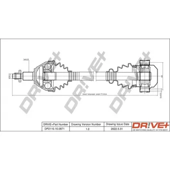 Arbre de transmission Dr!ve+ DP2110.10.0871