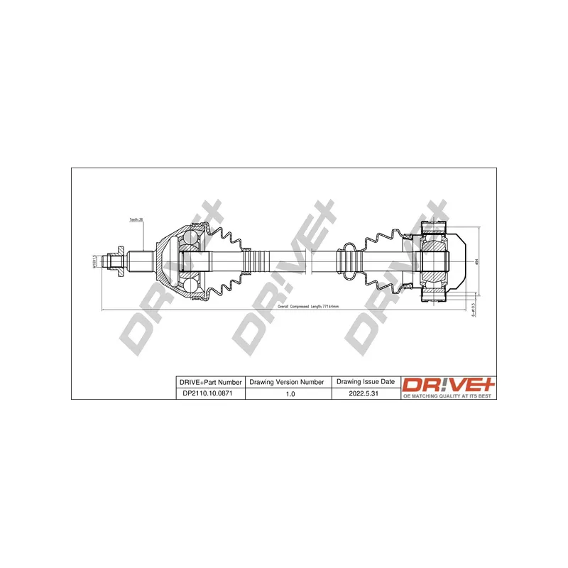 Arbre de transmission Dr!ve+ DP2110.10.0871
