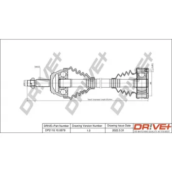 Arbre de transmission Dr!ve+ DP2110.10.0879