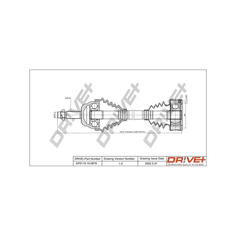 Arbre de transmission Dr!ve+ DP2110.10.0879