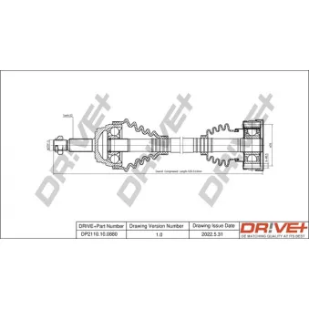 Arbre de transmission Dr!ve+ DP2110.10.0880