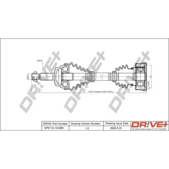 Arbre de transmission Dr!ve+ DP2110.10.0881