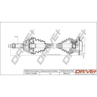 Arbre de transmission Dr!ve+ DP2110.10.0883