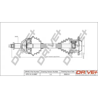 Arbre de transmission Dr!ve+ DP2110.10.0887