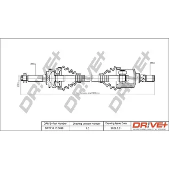 Arbre de transmission Dr!ve+ DP2110.10.0898