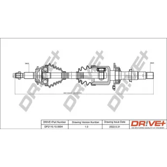 Arbre de transmission Dr!ve+ DP2110.10.0904
