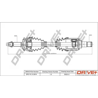 Arbre de transmission Dr!ve+ DP2110.10.0914