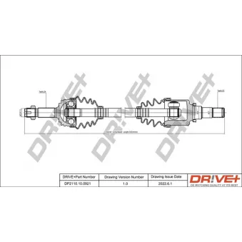 Arbre de transmission Dr!ve+ DP2110.10.0921