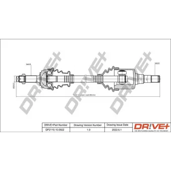 Arbre de transmission Dr!ve+ DP2110.10.0922
