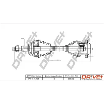 Arbre de transmission Dr!ve+ DP2110.10.0928