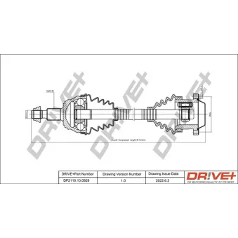 Arbre de transmission Dr!ve+ DP2110.10.0929
