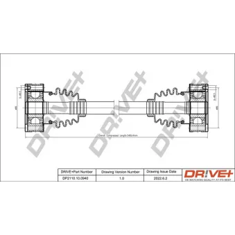Arbre de transmission Dr!ve+ DP2110.10.0940