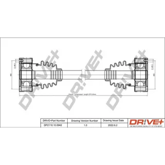 Arbre de transmission Dr!ve+ DP2110.10.0942