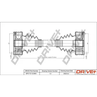 Arbre de transmission Dr!ve+ DP2110.10.0943