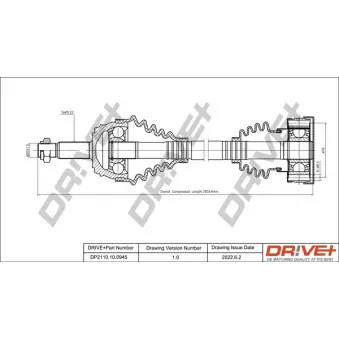 Arbre de transmission Dr!ve+ DP2110.10.0945