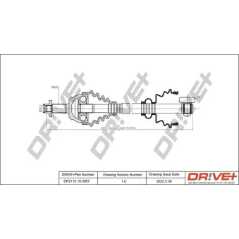 Arbre de transmission Dr!ve+ DP2110.10.0957