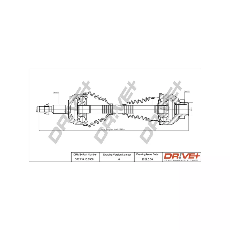Arbre de transmission Dr!ve+ DP2110.10.0960