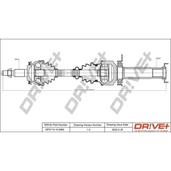 Arbre de transmission Dr!ve+ DP2110.10.0962