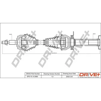 Arbre de transmission Dr!ve+ DP2110.10.0963