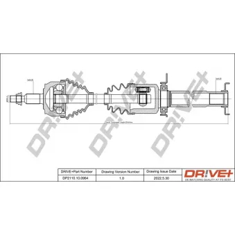 Arbre de transmission Dr!ve+ DP2110.10.0964