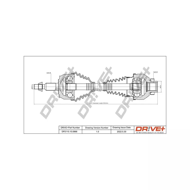 Arbre de transmission Dr!ve+ DP2110.10.0966