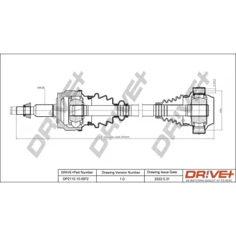 Arbre de transmission Dr!ve+ DP2110.10.0972