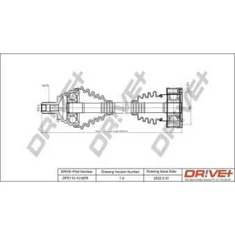 Arbre de transmission Dr!ve+ DP2110.10.0976