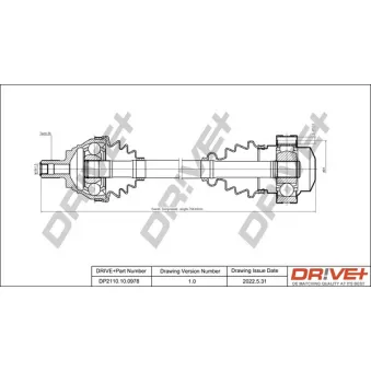 Arbre de transmission Dr!ve+ DP2110.10.0978
