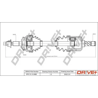 Arbre de transmission Dr!ve+ DP2110.10.0980